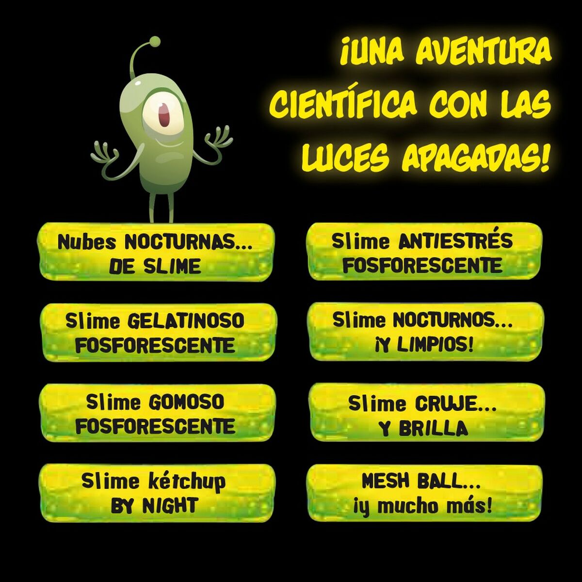 Mokslinis žaidimas Lisciani Giochi Night Slime ES (6 vnt.)